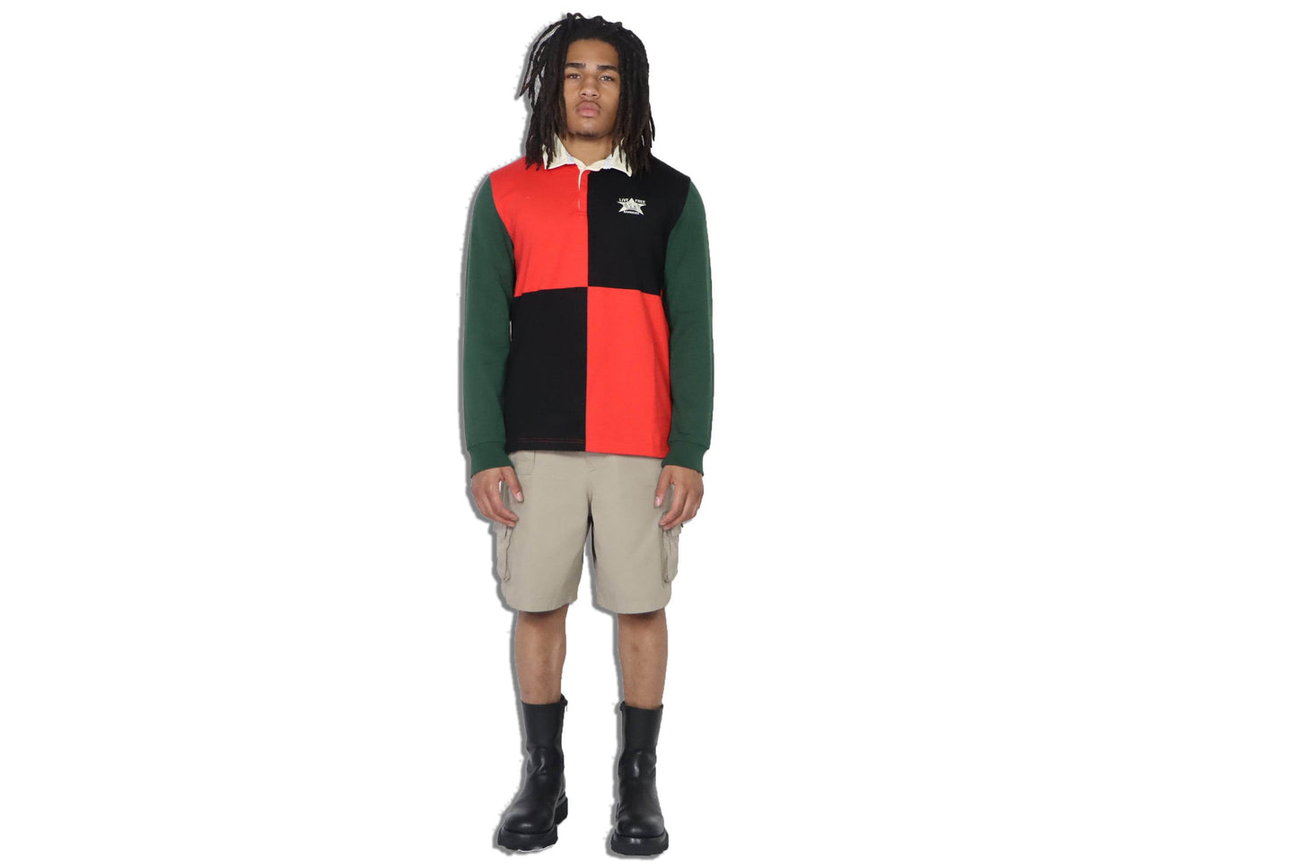 Barriers Rugby Polo In Red And Black - Hesperia