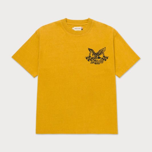 Honor The Gift Motor Oil Tee In Yellow - Hesperia