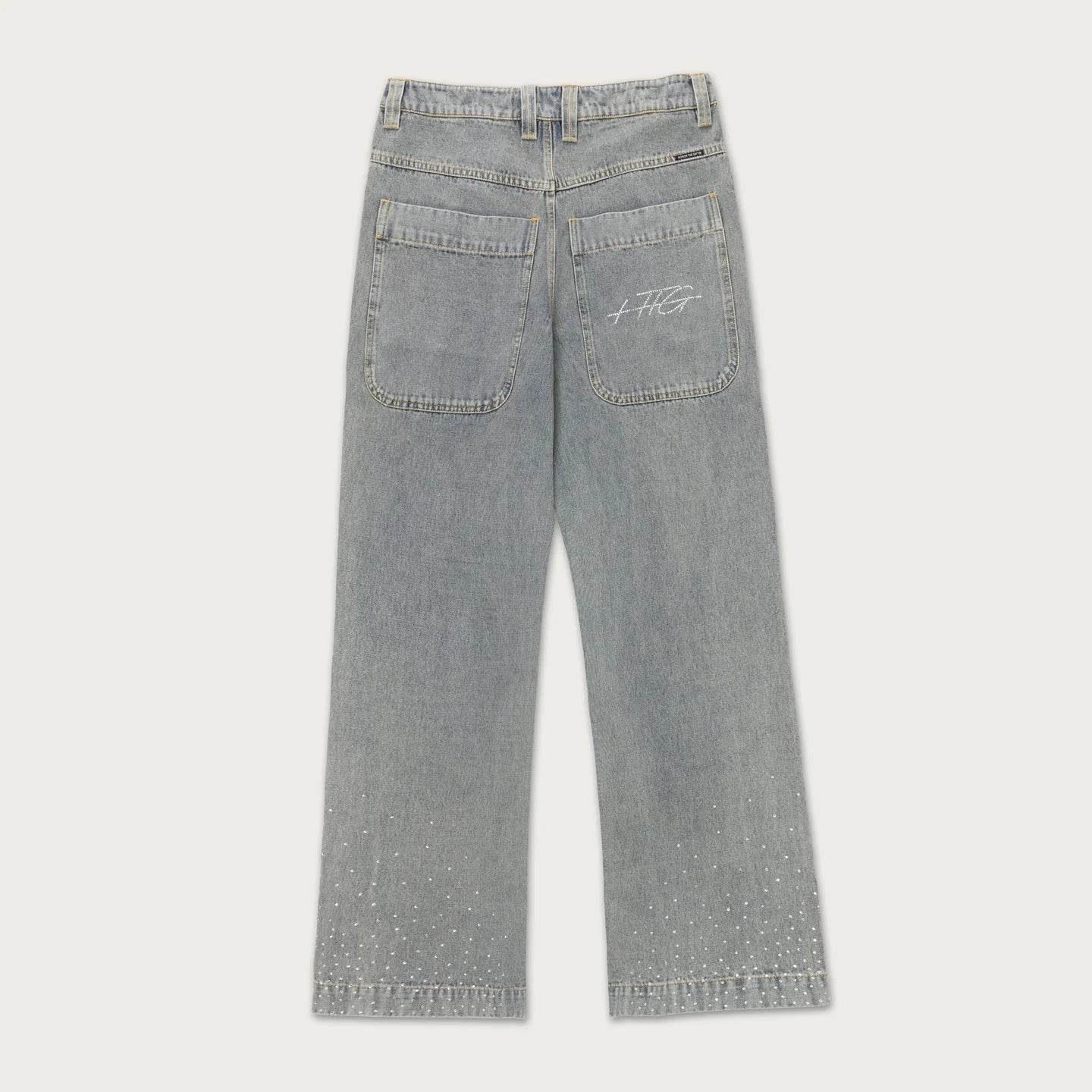 Honor The Gift Rhinestone Denim In Blue - Hesperia