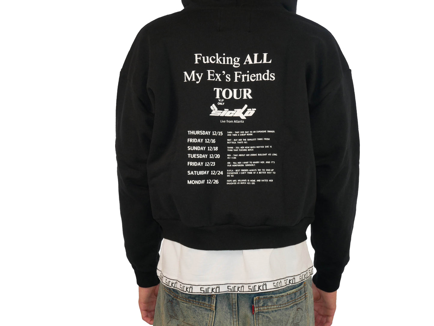 Sicko Exs Cropped Zip Hoodie - Hesperia