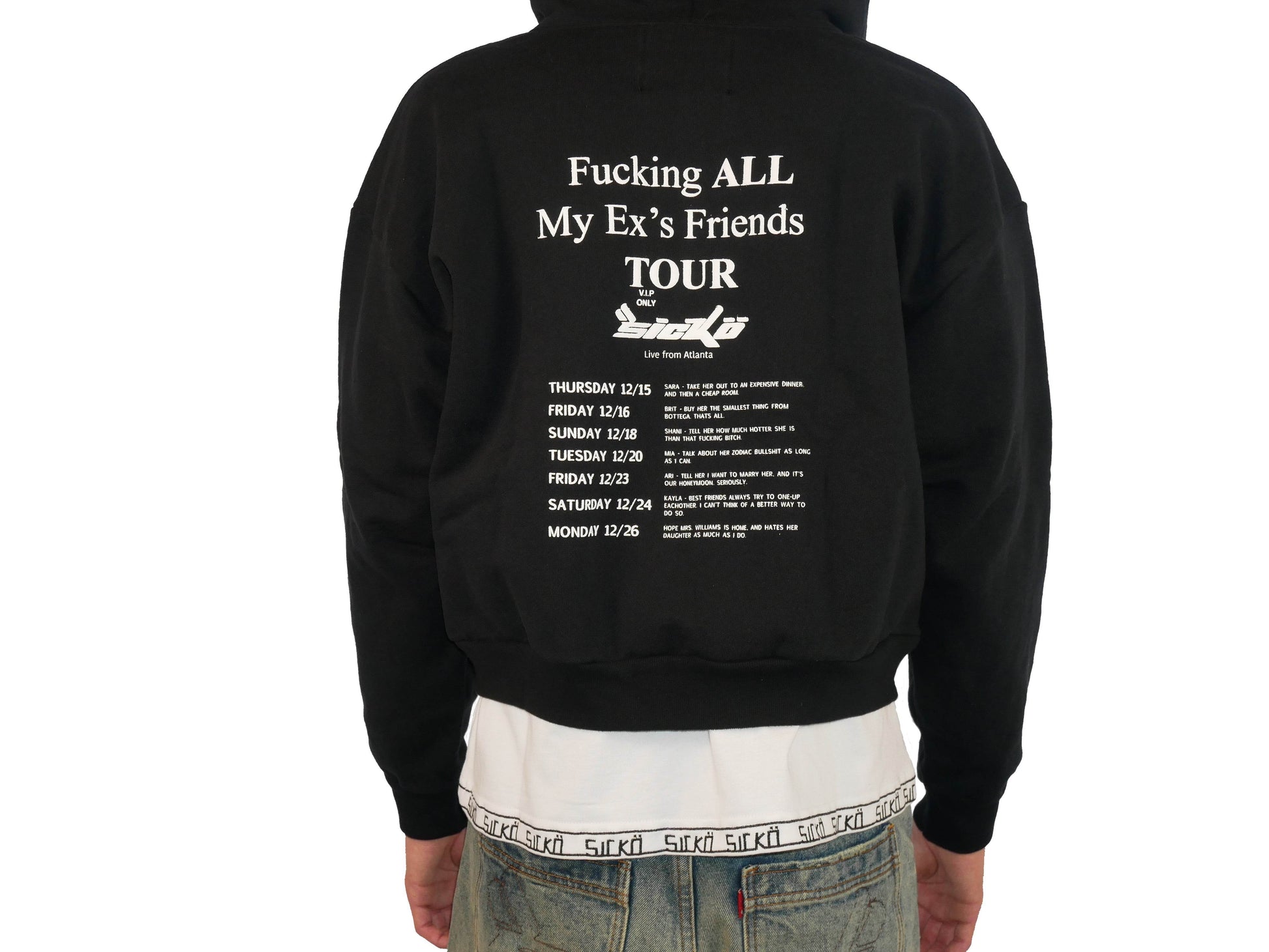 Sicko Exs Cropped Zip Hoodie - Hesperia