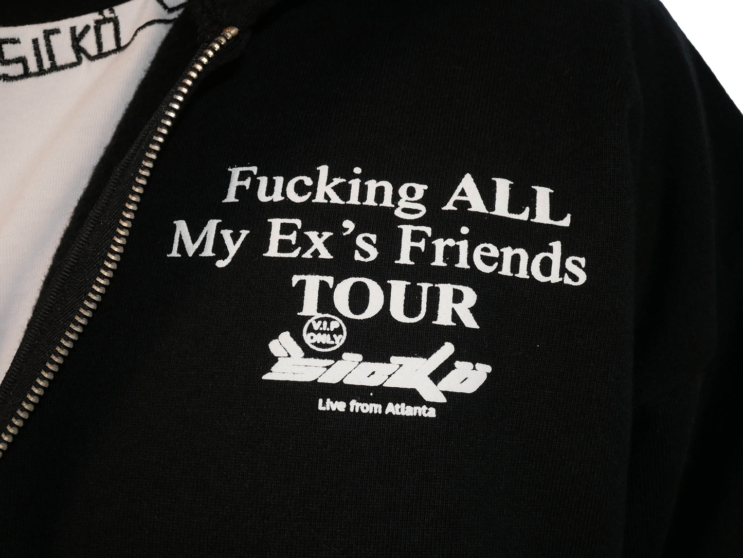 Sicko Exs Cropped Zip Hoodie - Hesperia