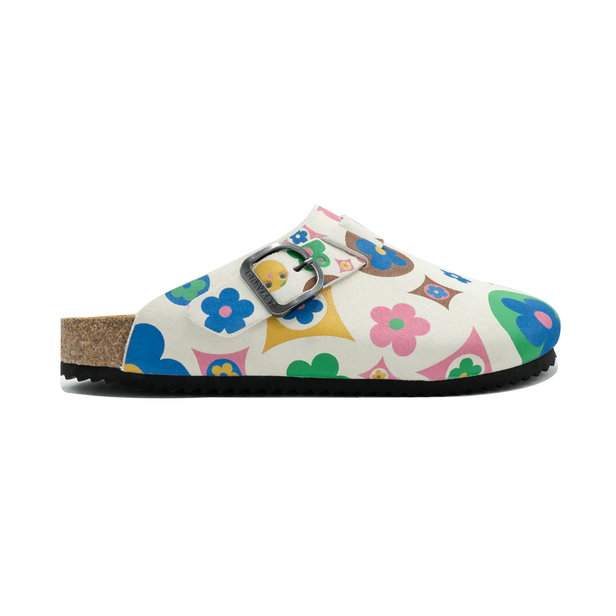 Bravest Studios Suede Paisley Clogs In Multicolor Flower