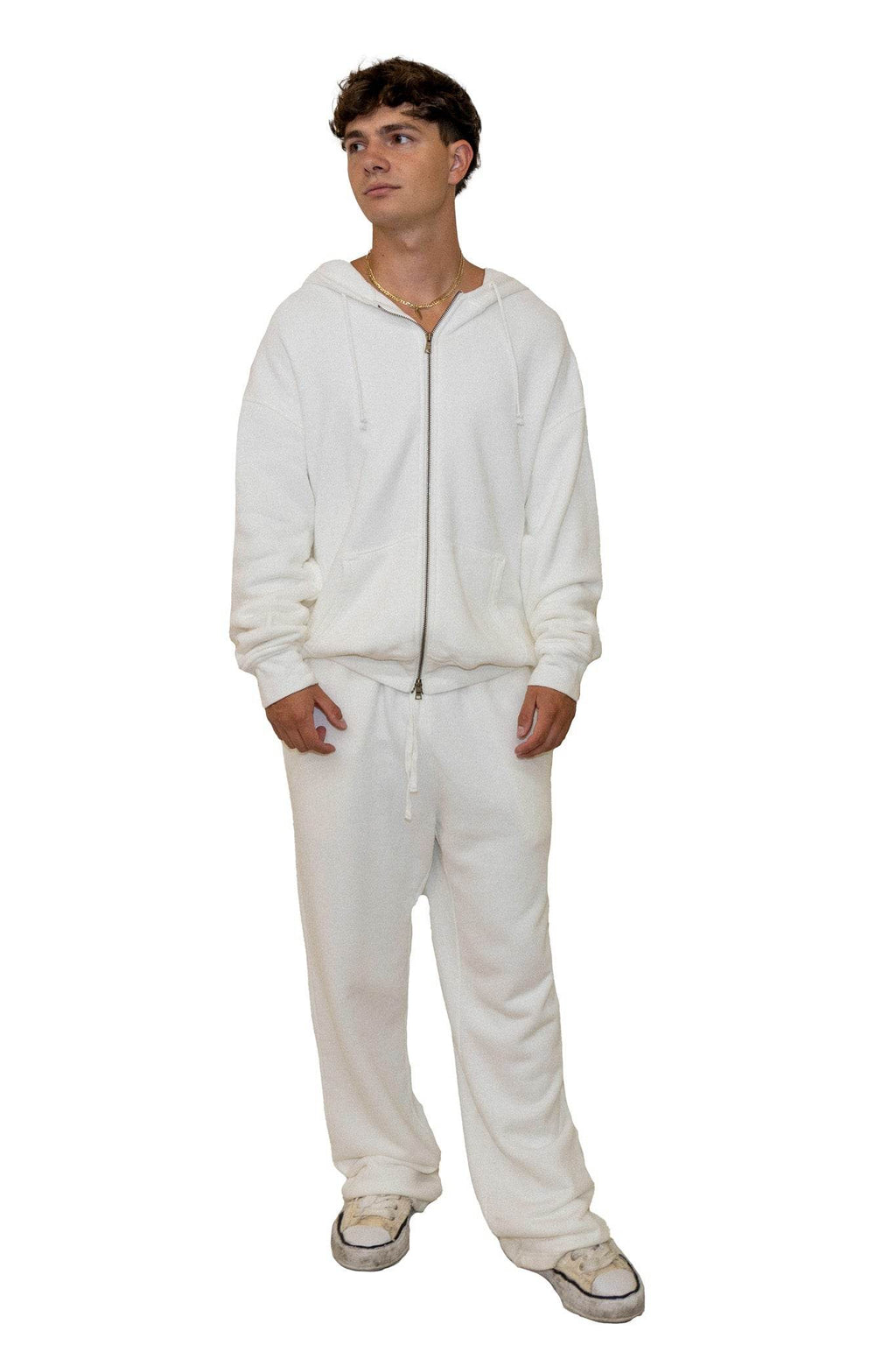 Elwood Relaxed Core Sweatpants In White - Hesperia