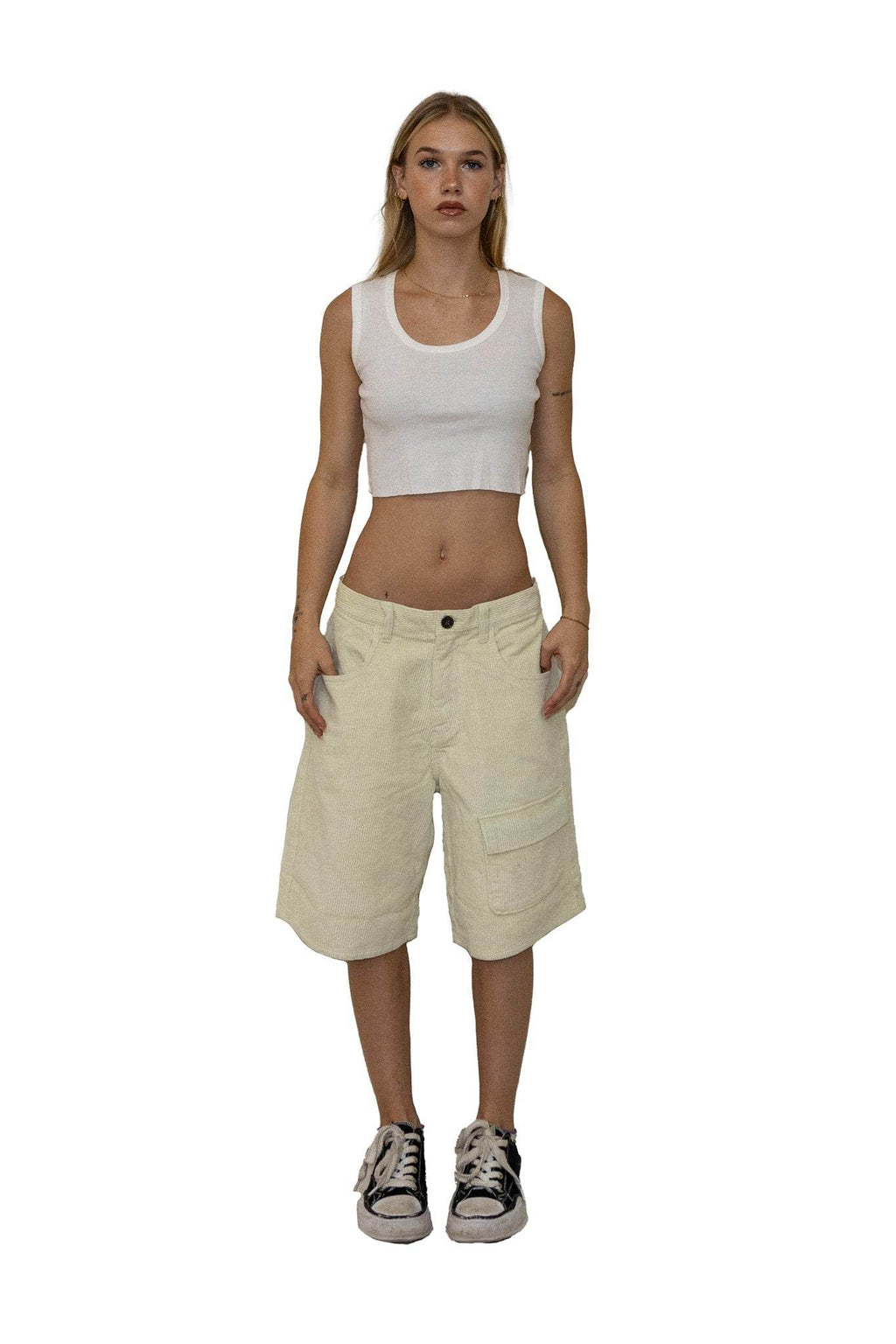 Elwood Malibu Tank In Vintage White - Hesperia