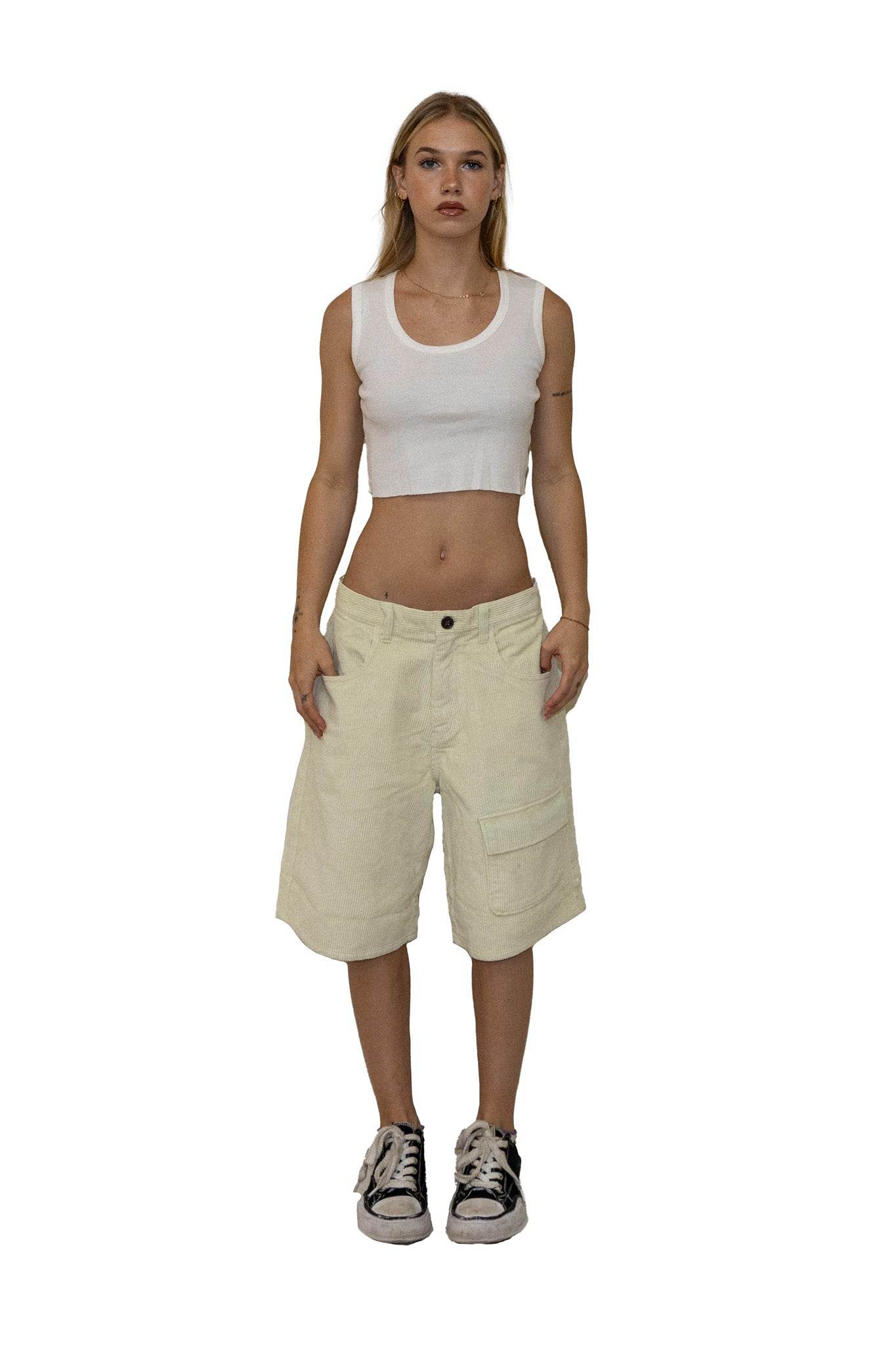 Elwood Malibu Tank In Vintage White - Hesperia