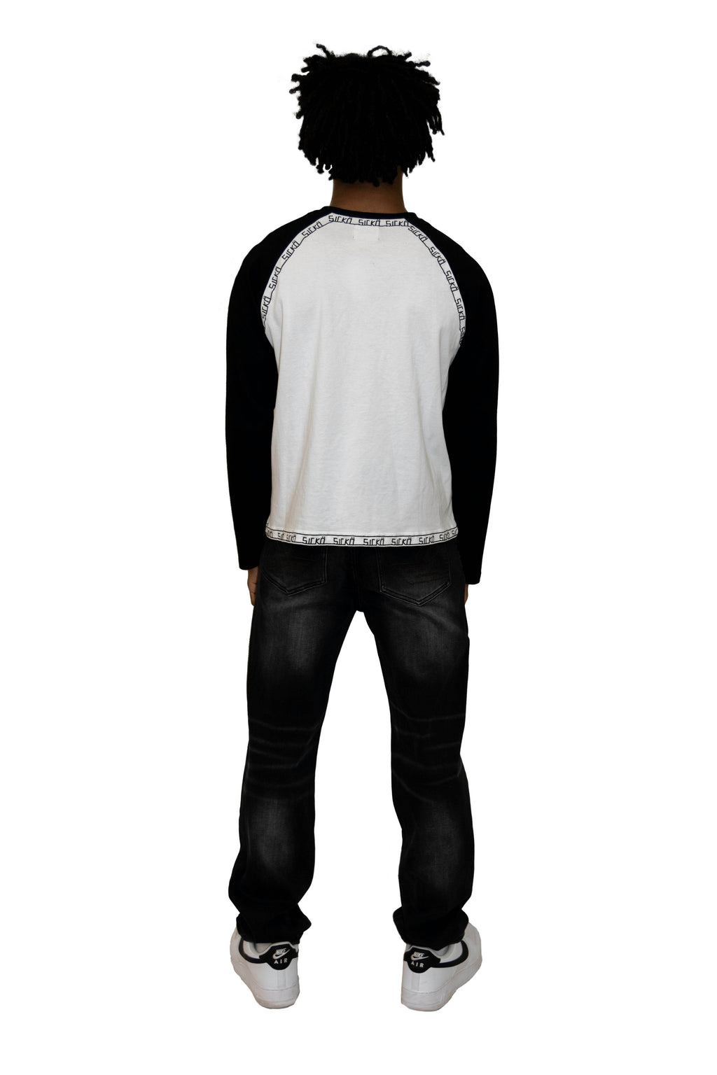 Sicko Raglan Tee In Black - Hesperia