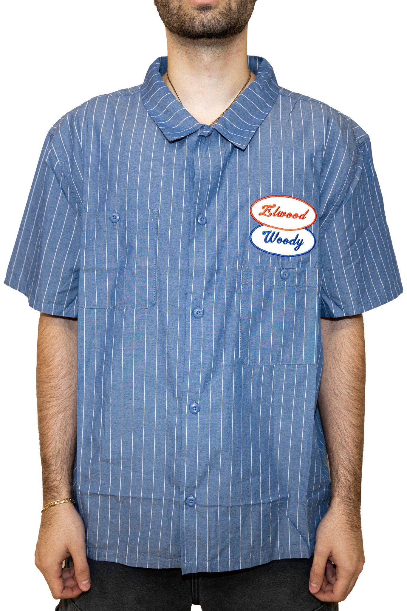 Elwood Mechanic Button Up In Navy