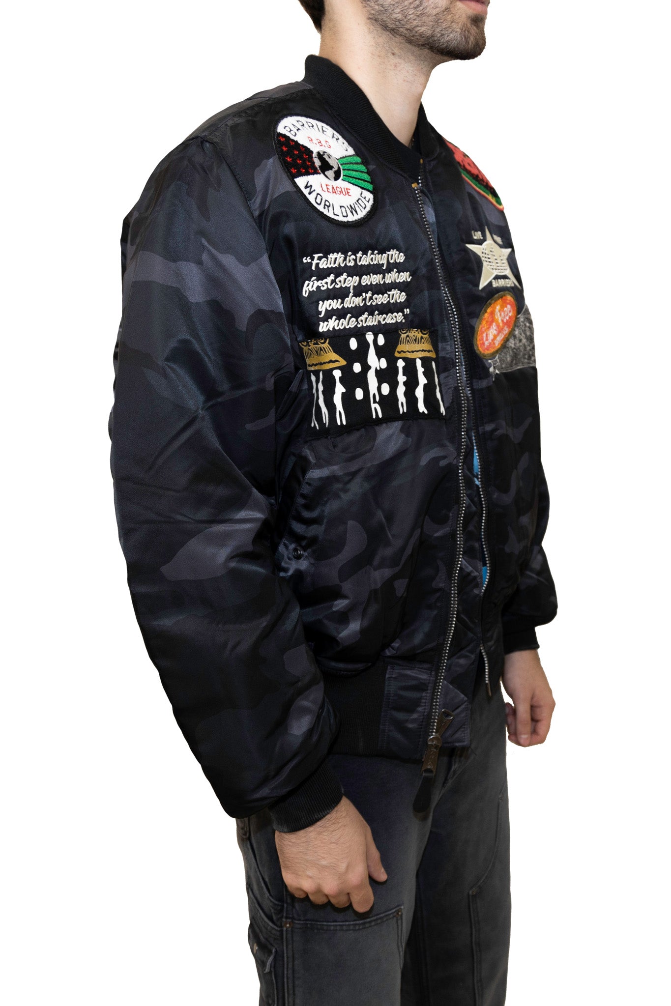 Barriers Patchwork Bomber Jacket 2