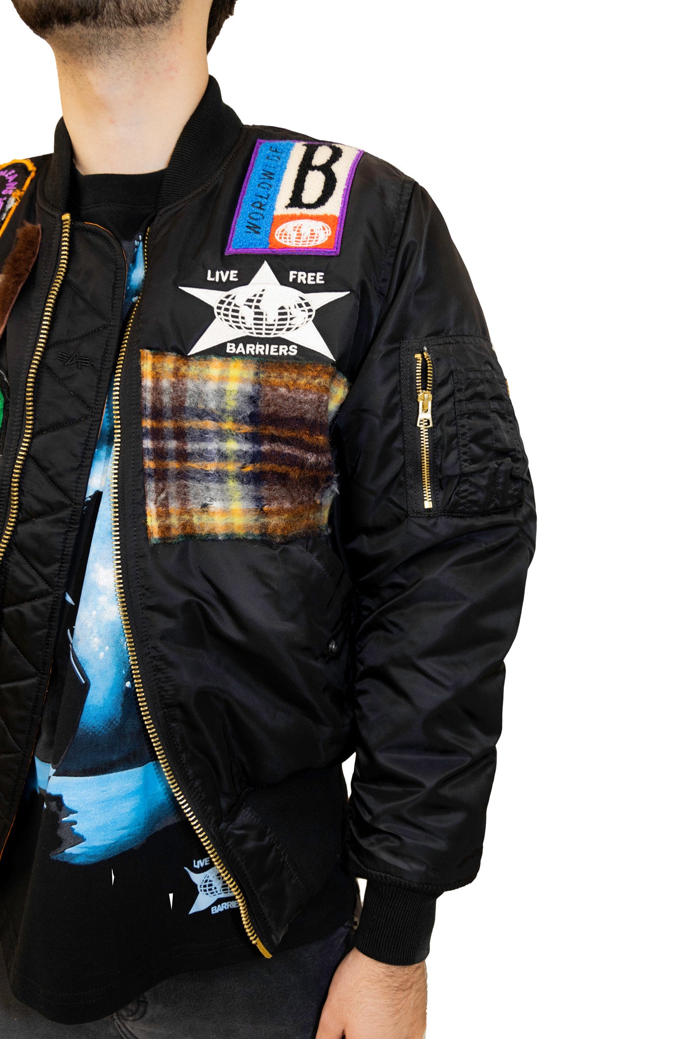 Barrriers Patchwork Bomber Jacket 1