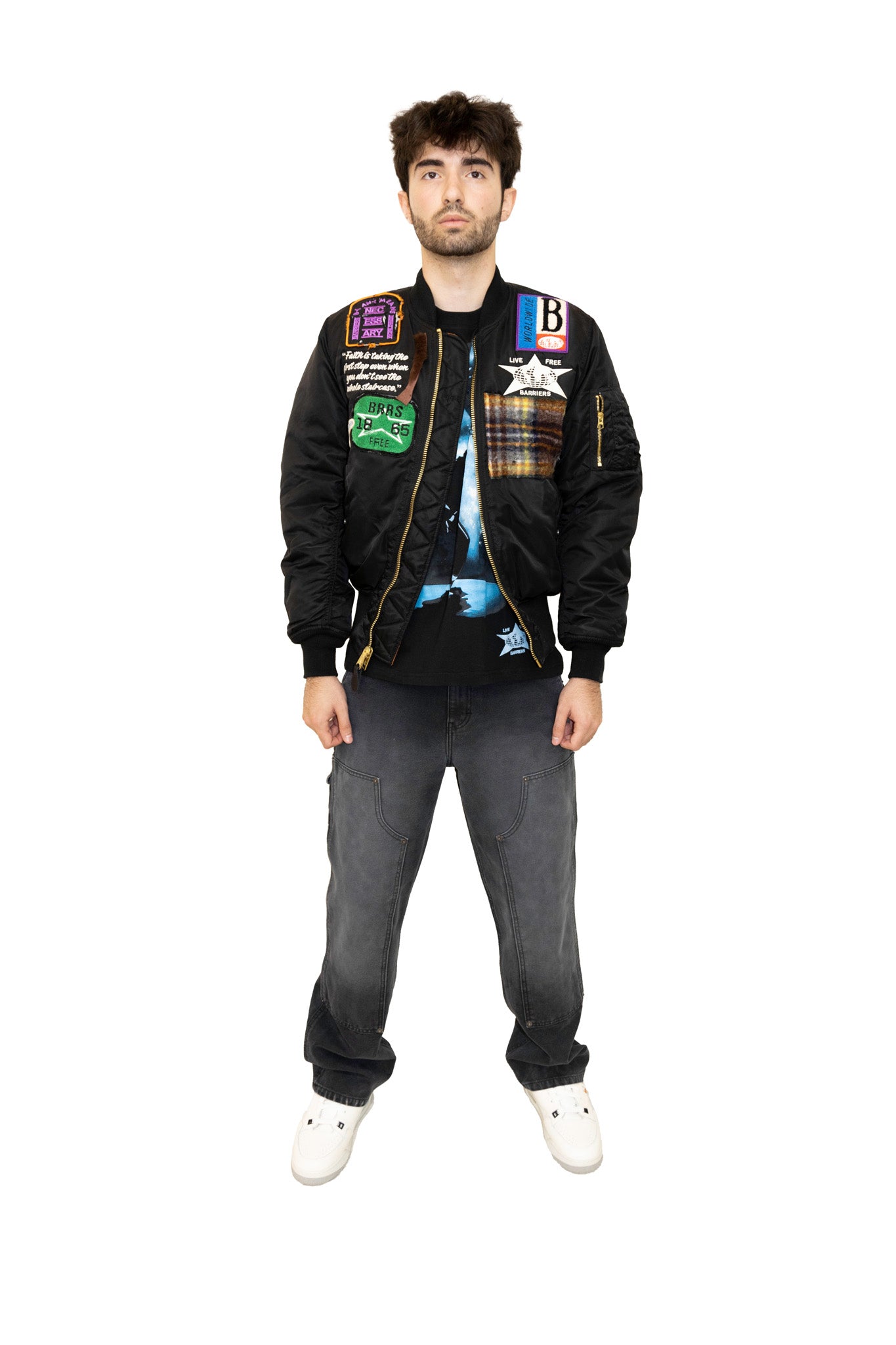 Barrriers Patchwork Bomber Jacket 1