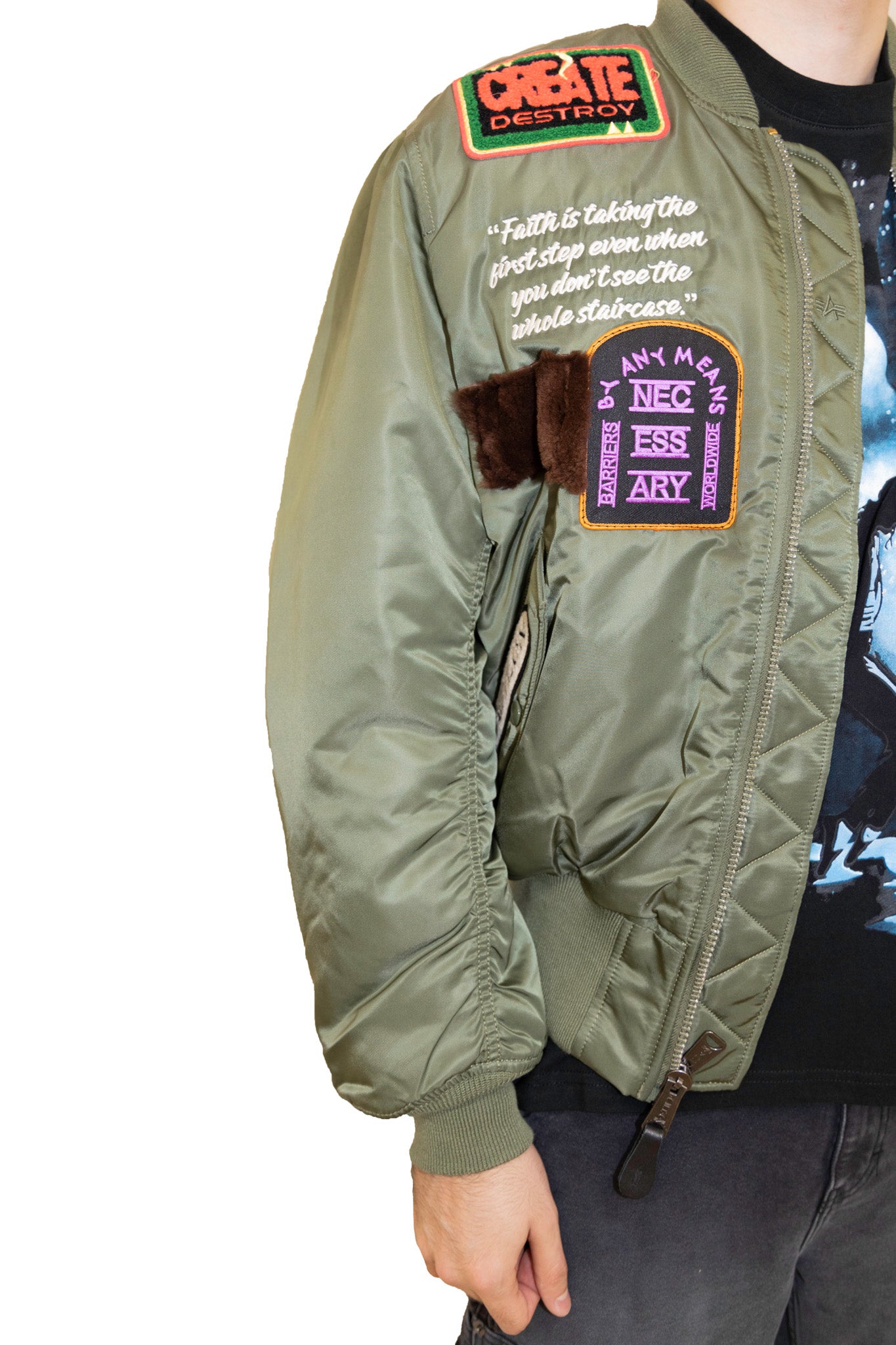 Barriers Patchwork Bomber Jacket 3