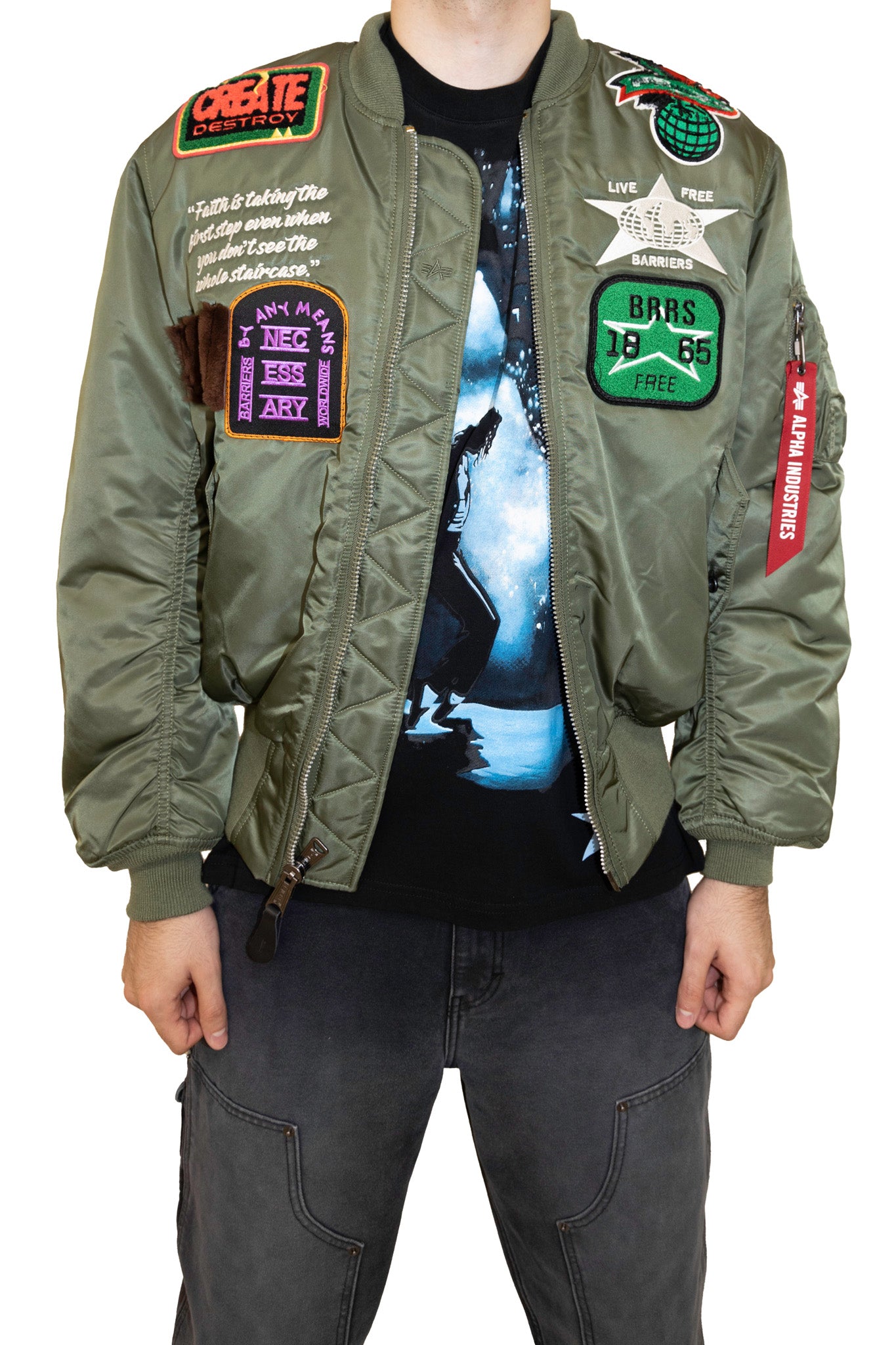 Barriers Patchwork Bomber Jacket 3