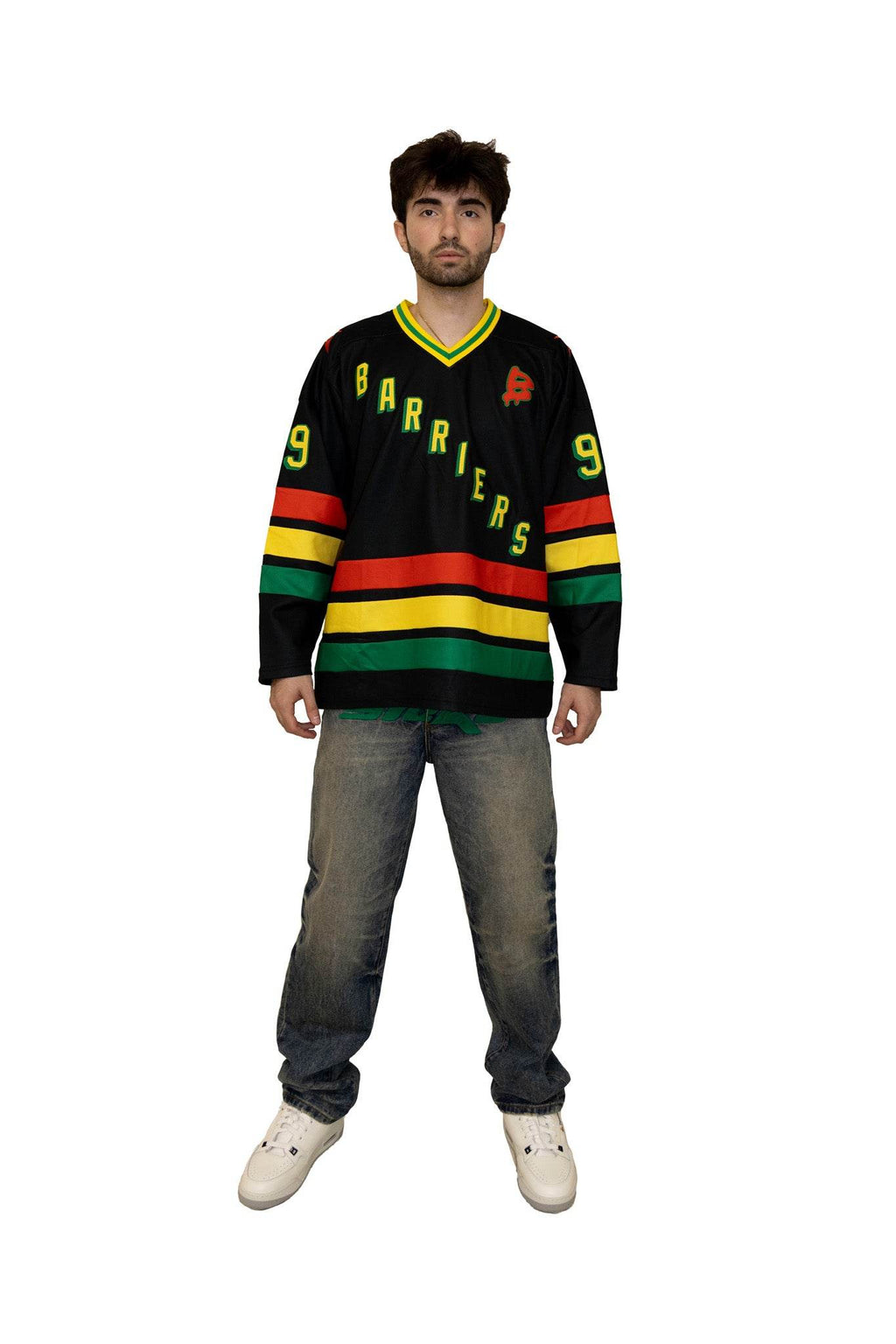 Barriers Hockey Jersey Black/Red/Yellow - Hesperia