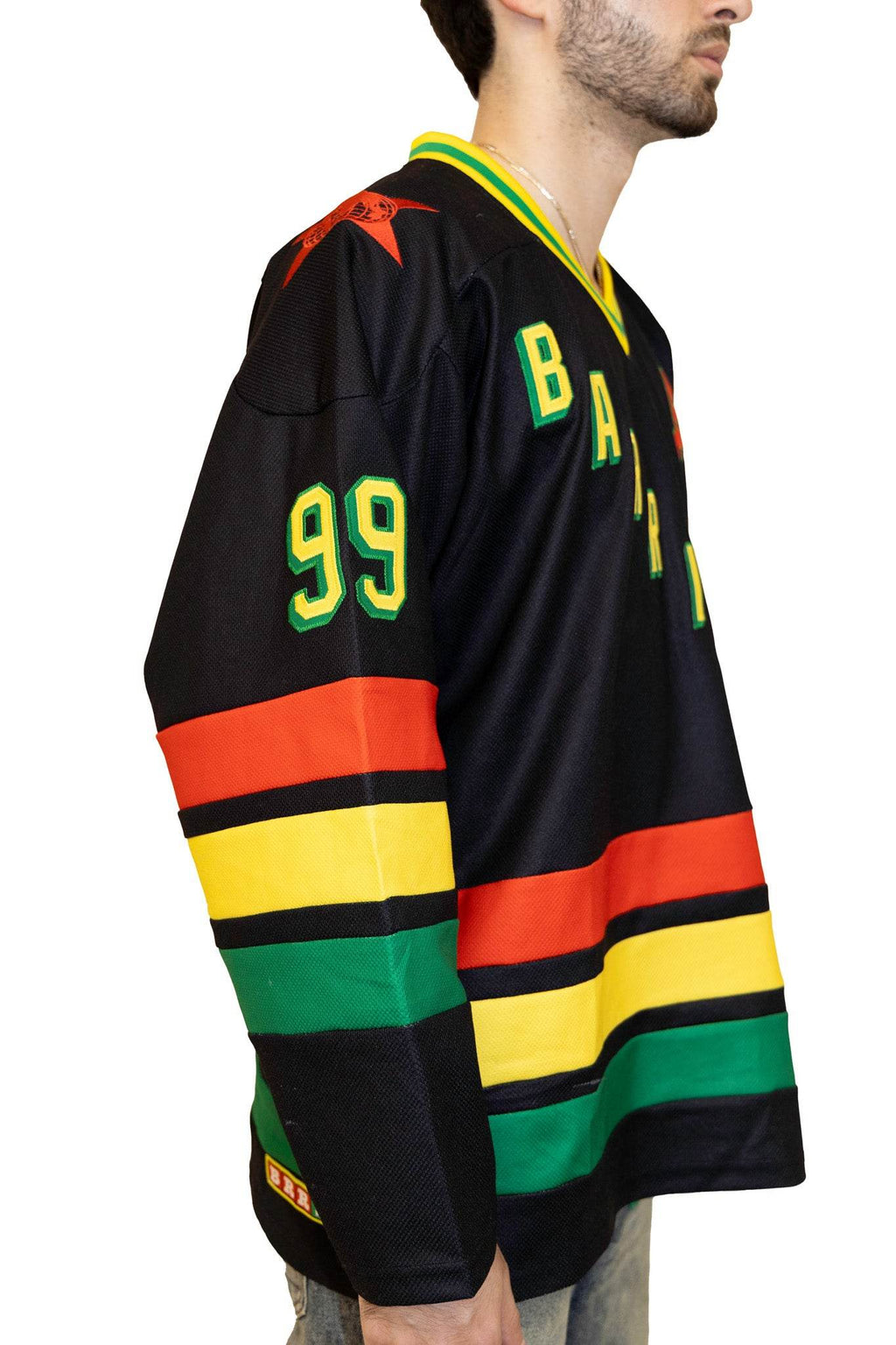 Barriers Hockey Jersey Black/Red/Yellow - Hesperia