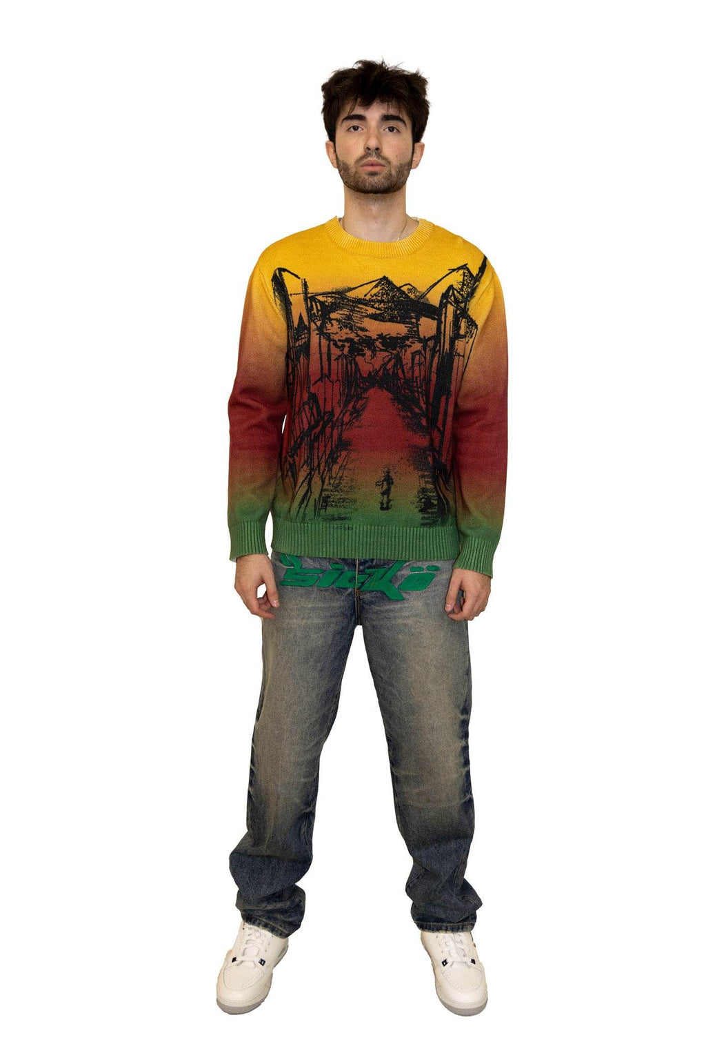 Barriers Paradise Knit Sweater Gradient - Hesperia