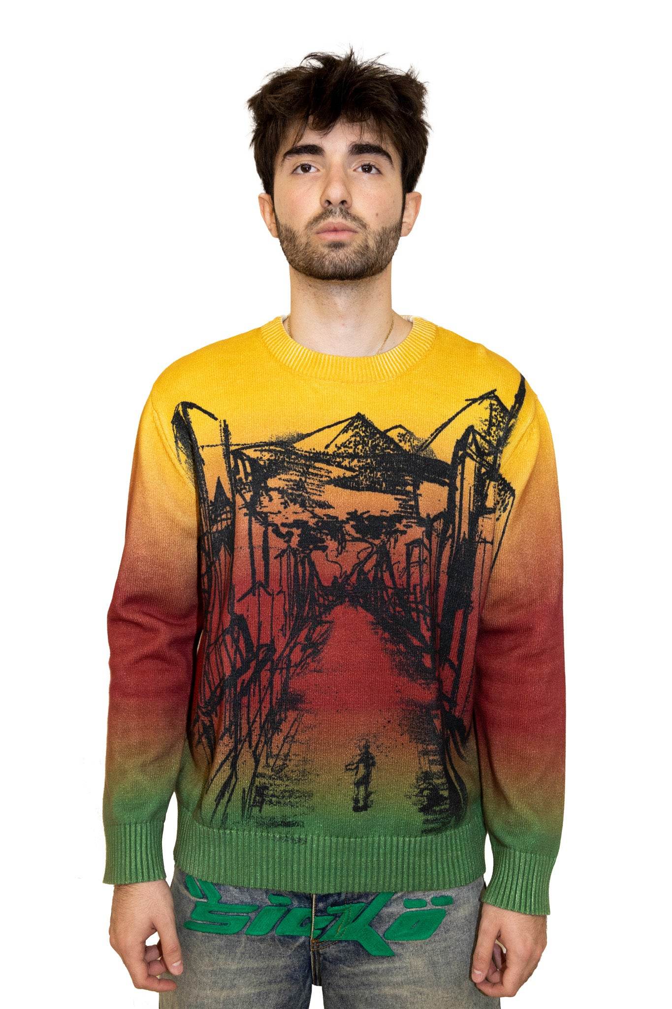 Barriers Paradise Knit Sweater Gradient - Hesperia