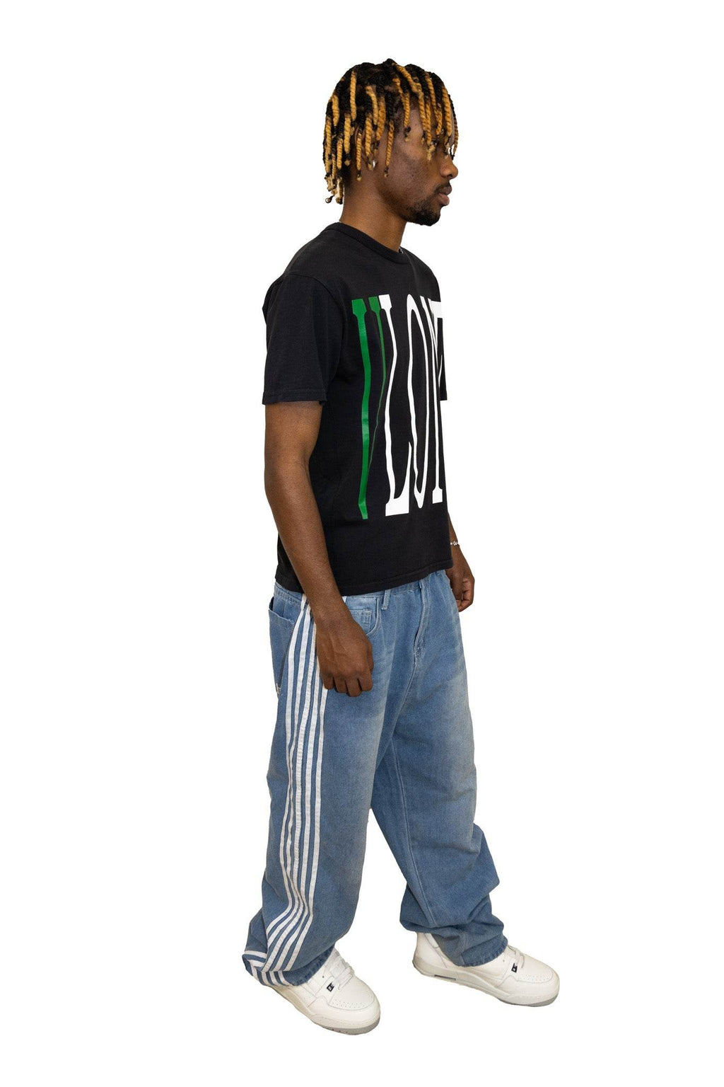 Vlone Logo Tee In Green - Hesperia