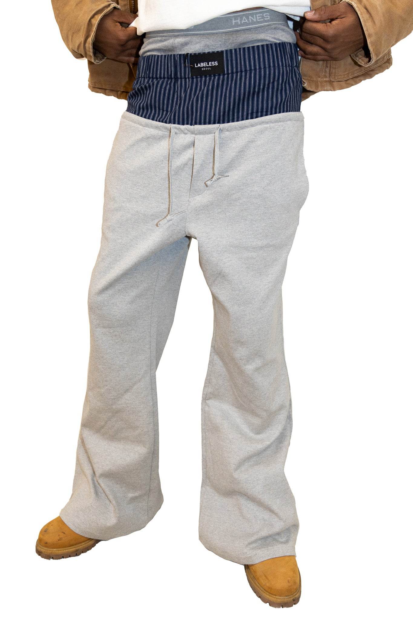 Labeless Boyfriend Bootcut Joggers - Hesperia