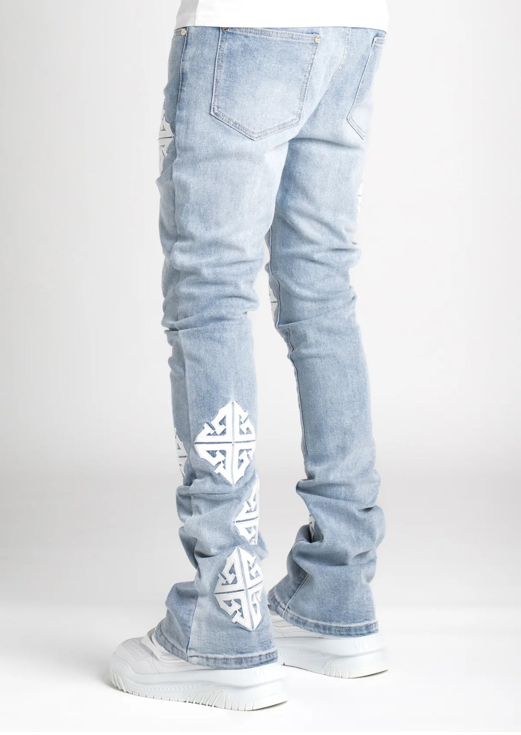 Guapi Aqua Blue Icon Stacked Denim