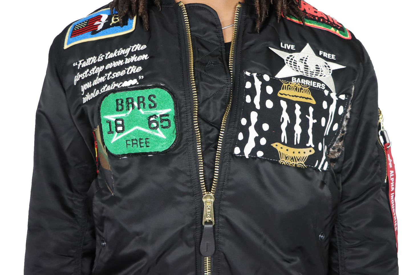 Barriers Patchwork Bomber Jacket