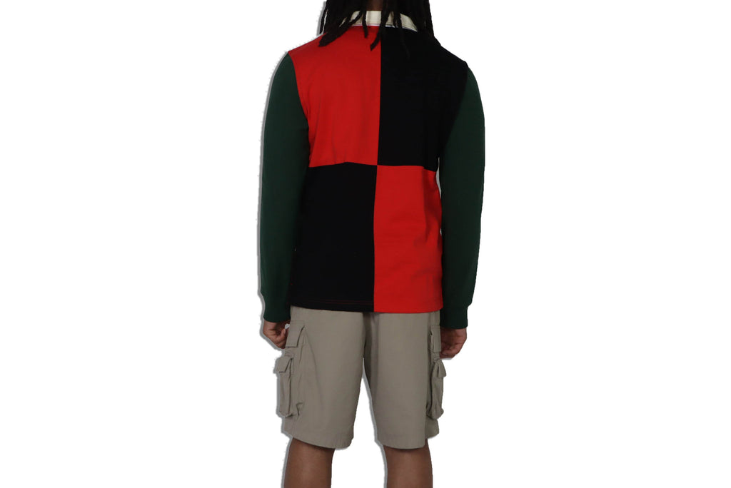 Barriers Rugby Polo In Red And Black - Hesperia