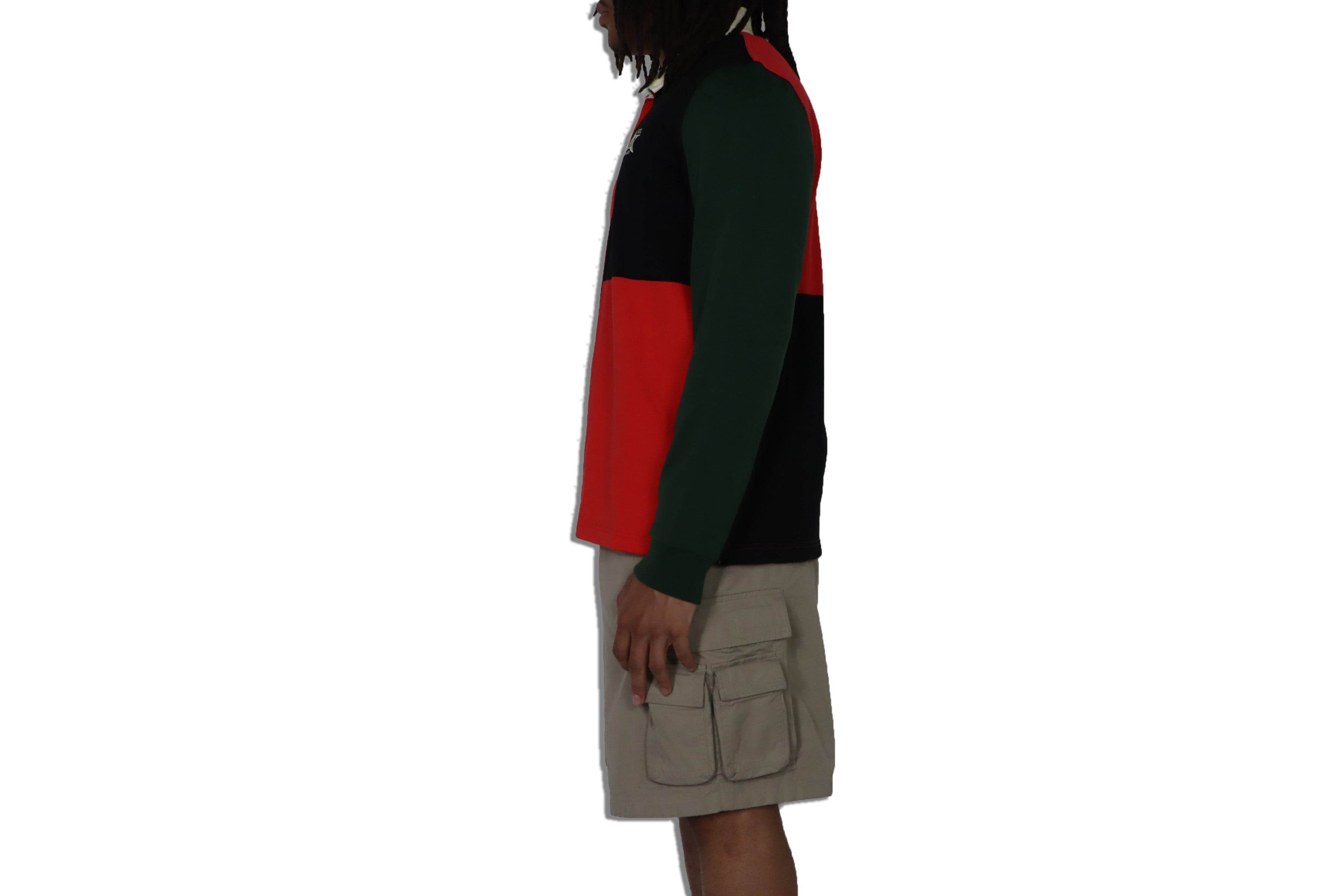 Barriers Rugby Polo In Red And Black - Hesperia