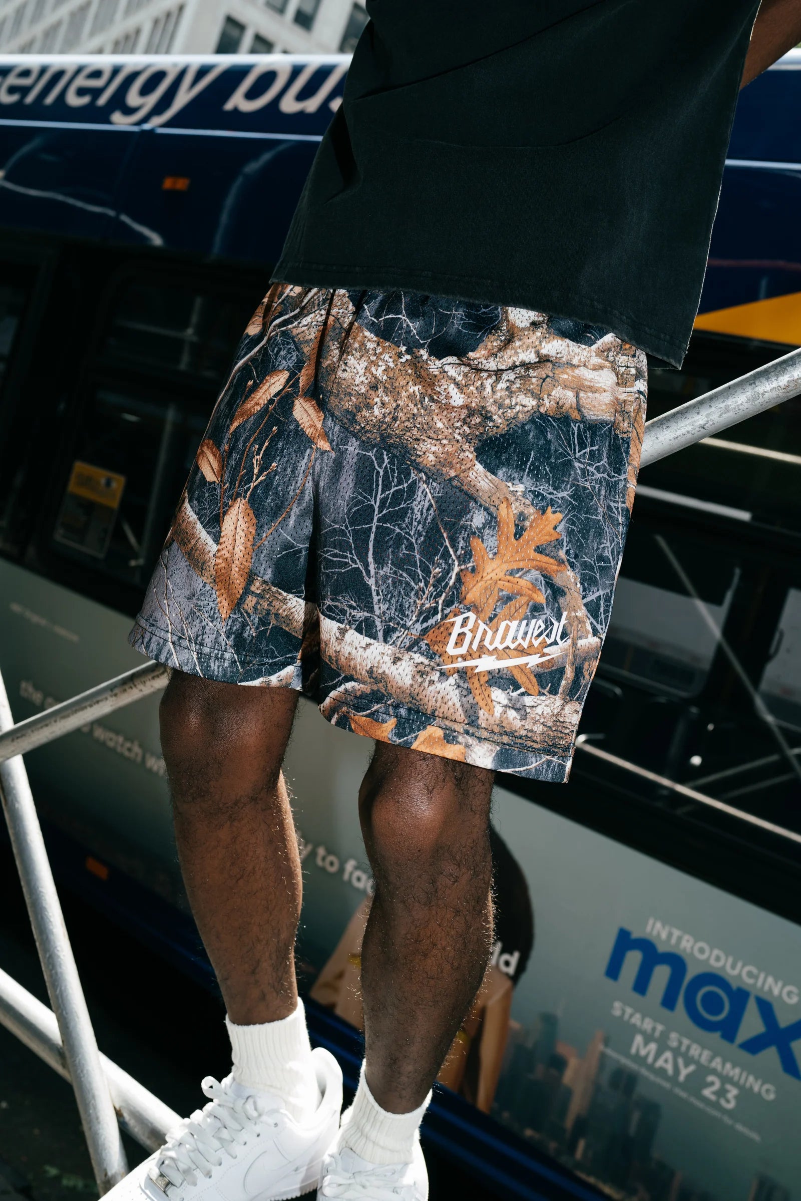 Bravest Studios Real Tree Mesh Shorts In Black