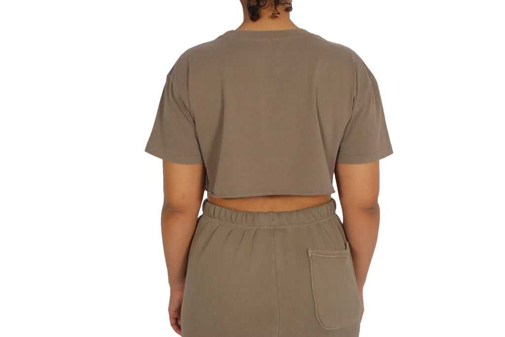 Elwood Oversized Baby Core Tee In Brown - Hesperia
