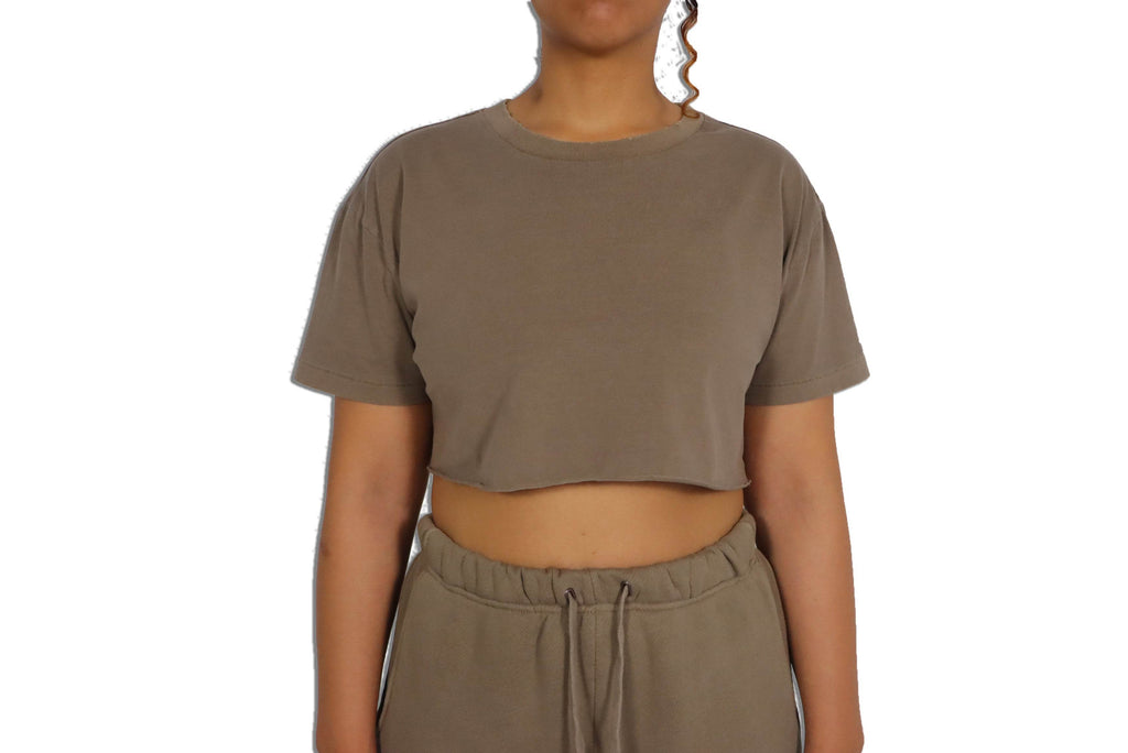 Elwood Oversized Baby Core Tee In Brown - Hesperia