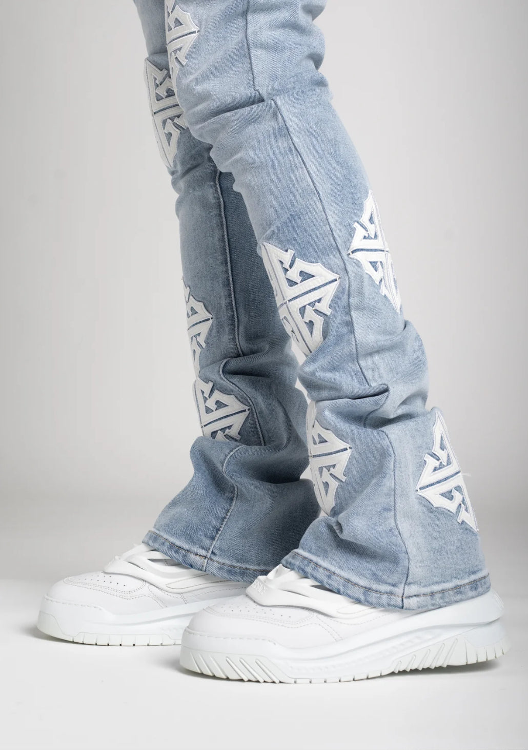 Guapi Aqua Blue Icon Stacked Denim