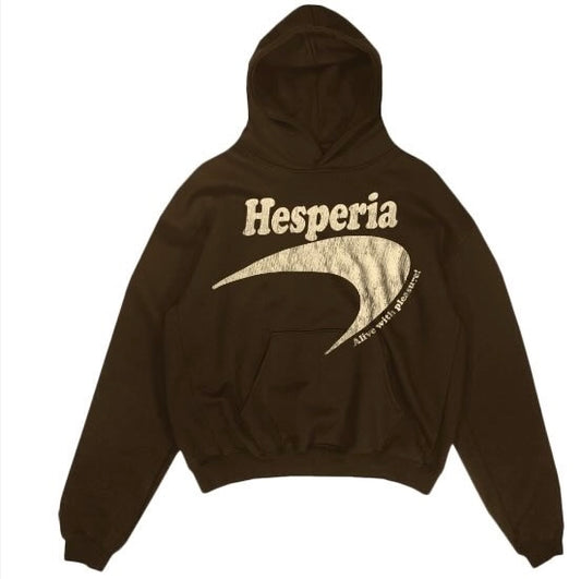 Hesperia Newport Hoodie In Brown