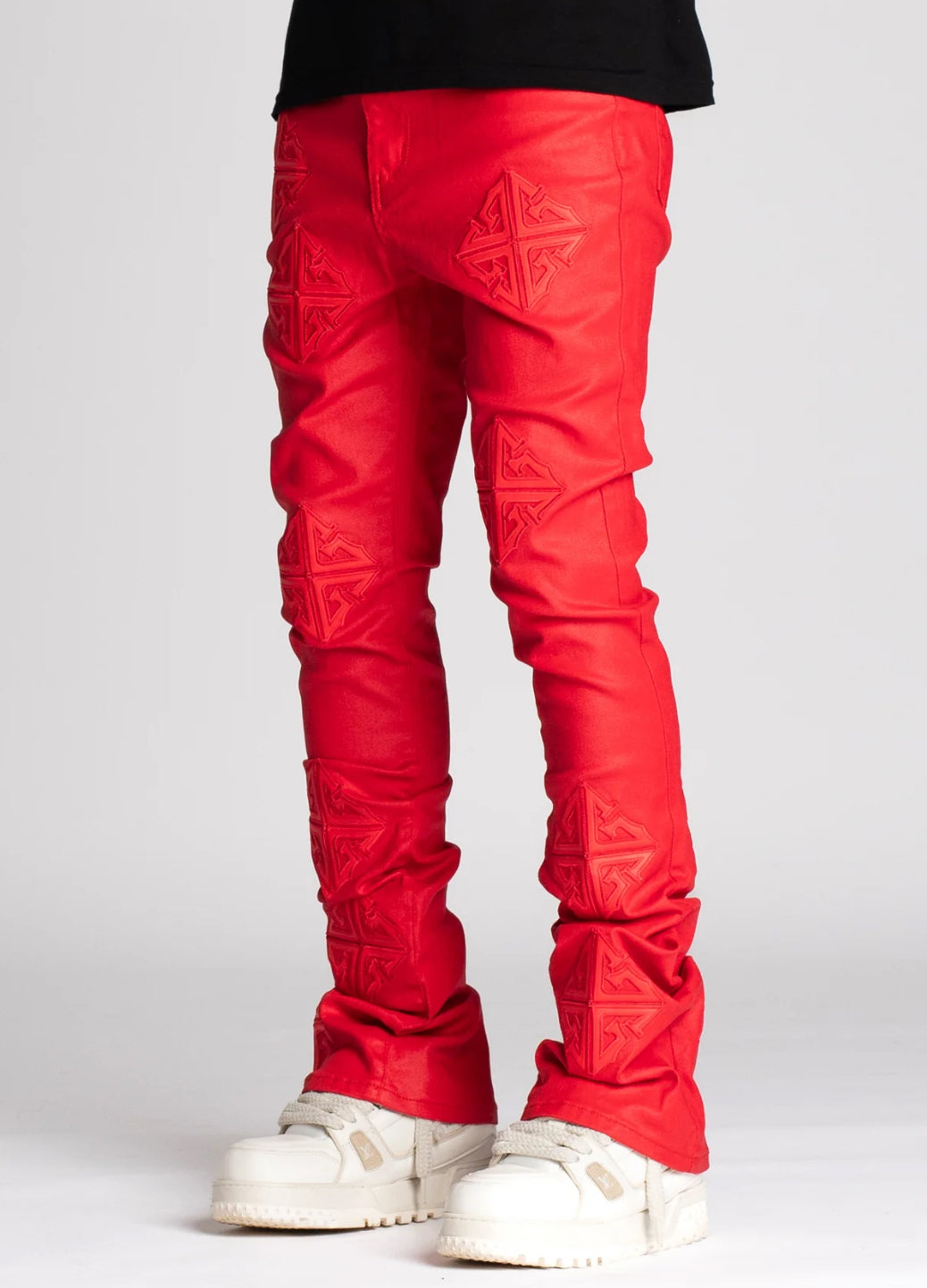 Guapi Crimson Red Icon Stacked Denim