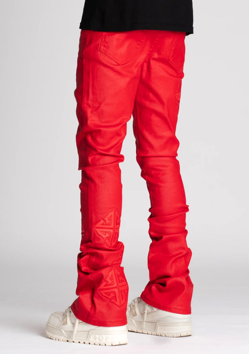 Guapi Crimson Red Icon Stacked Denim