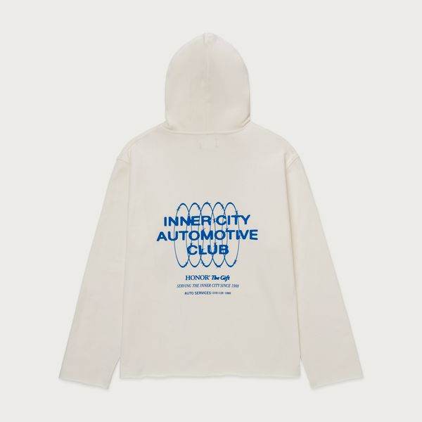 Honor The Gift Speedbike Hoodie In White - Hesperia