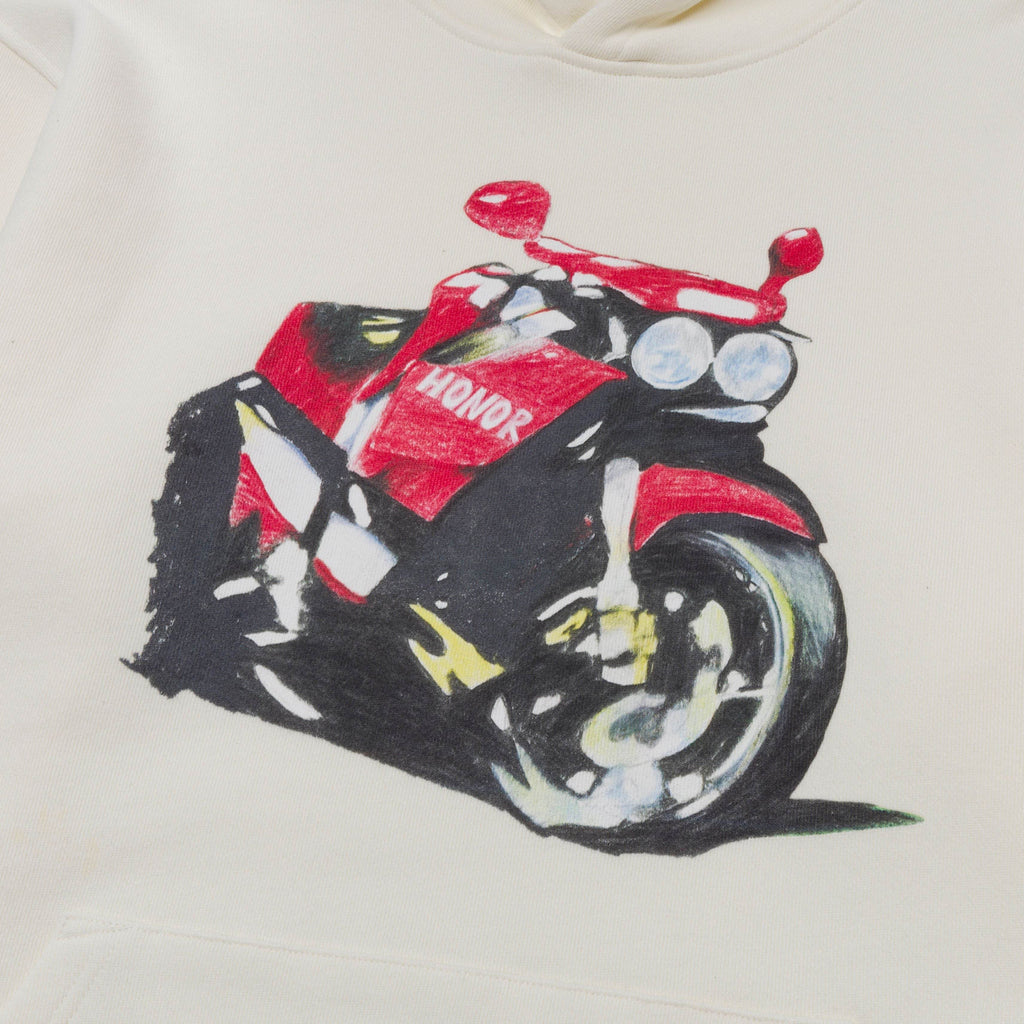 Honor The Gift Speedbike Hoodie In White - Hesperia