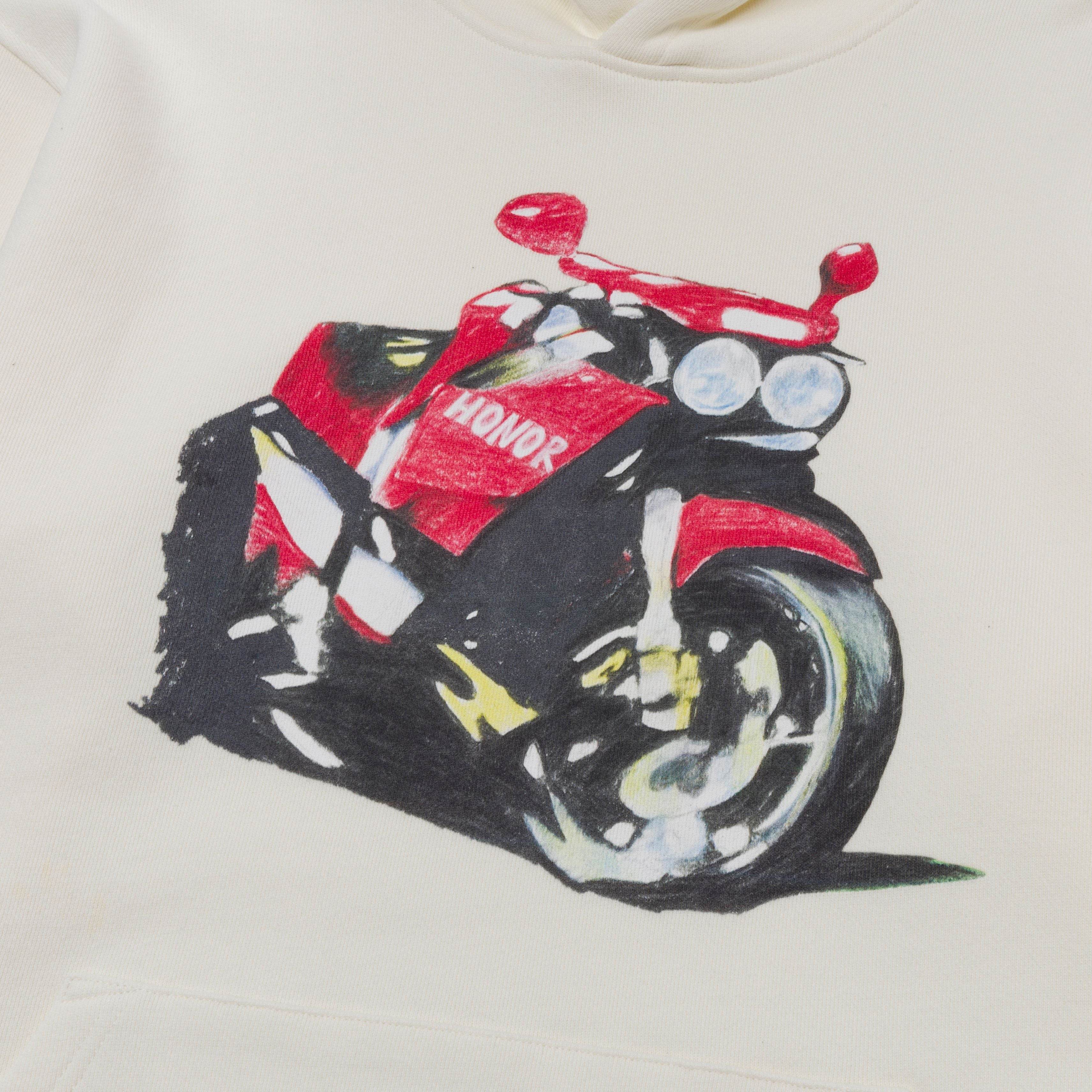 Honor The Gift Speedbike Hoodie In White - Hesperia