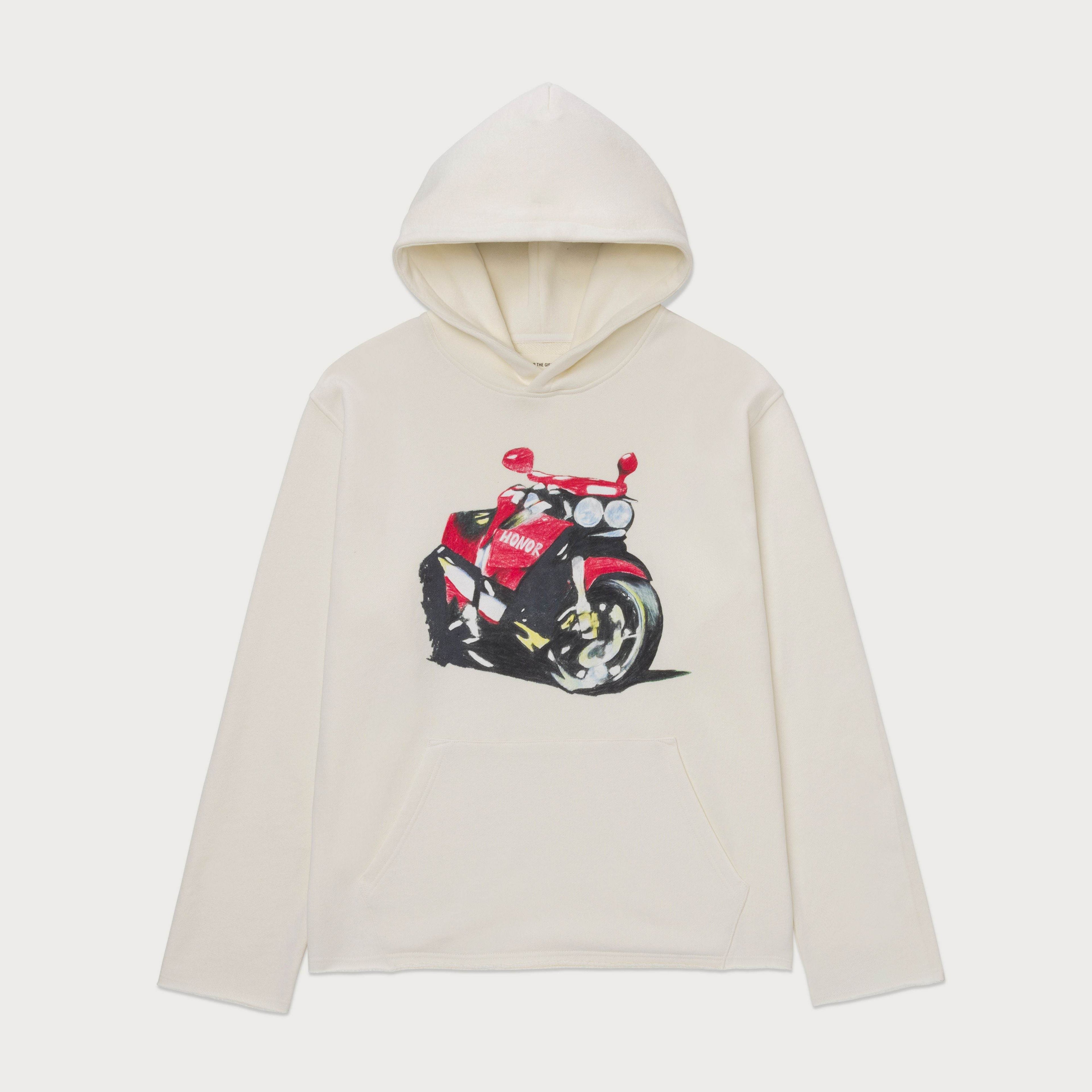 Honor The Gift Speedbike Hoodie In White - Hesperia