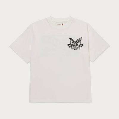 Honor The Gift Motor Oil Tee In White - Hesperia