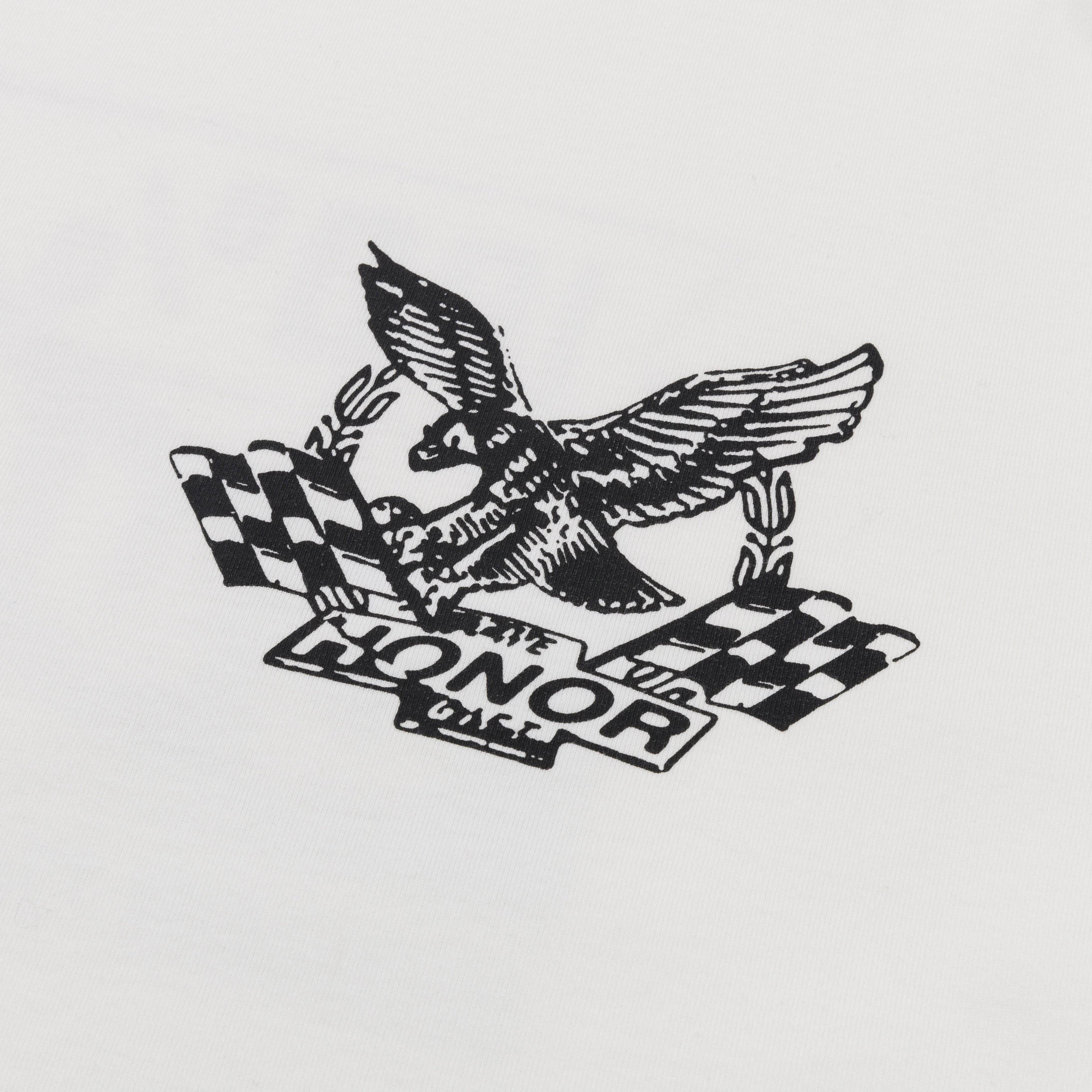 Honor The Gift Motor Oil Tee In White - Hesperia