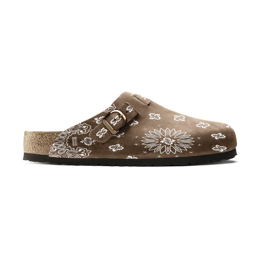 Bravest Studios Suede Paisley Clogs in Mocha