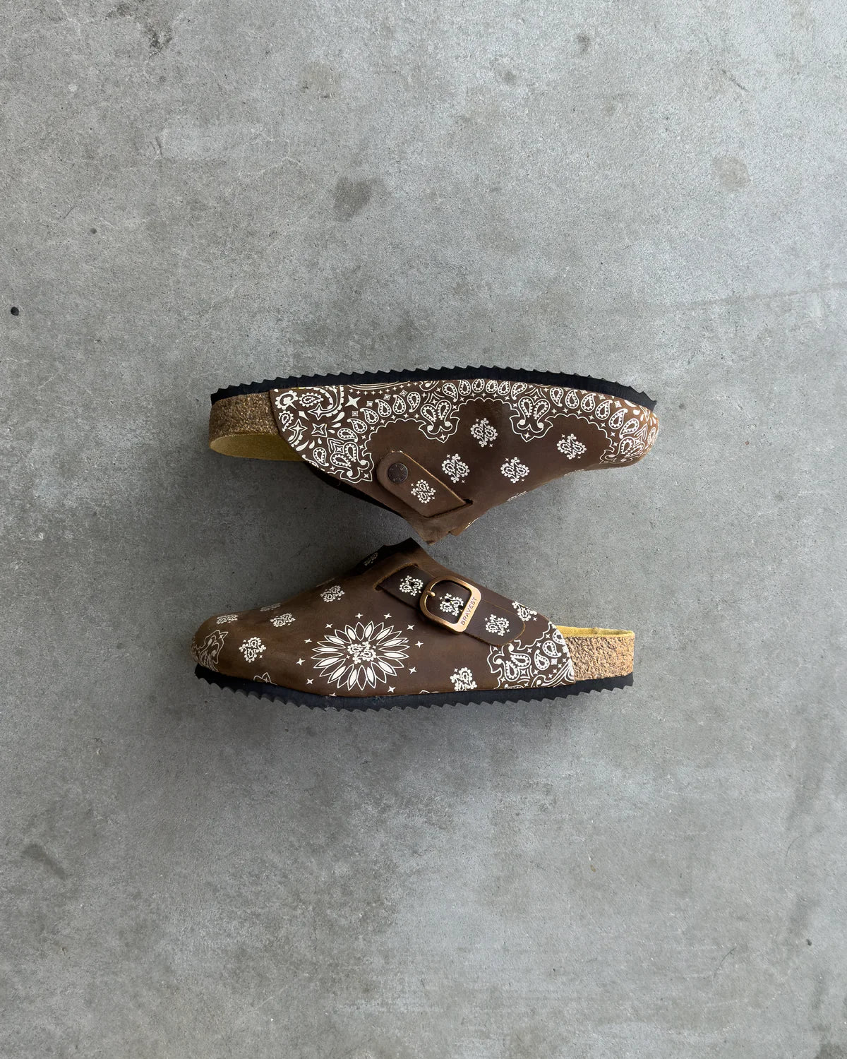 Bravest Studios Suede Paisley Clogs in Mocha