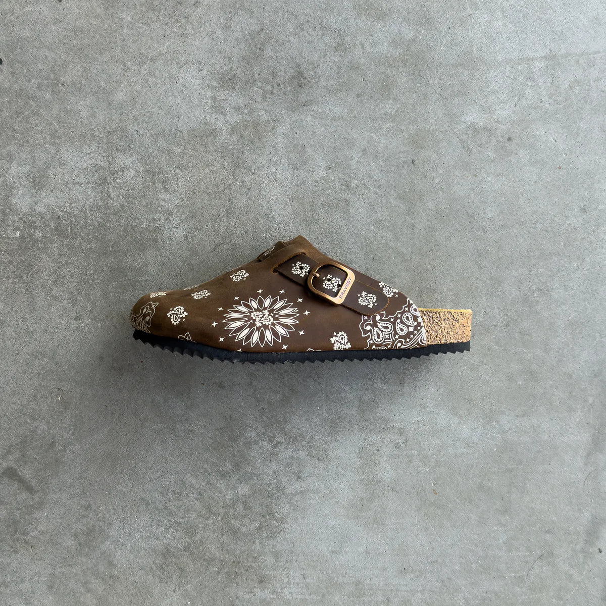 Bravest Studios Suede Paisley Clogs in Mocha