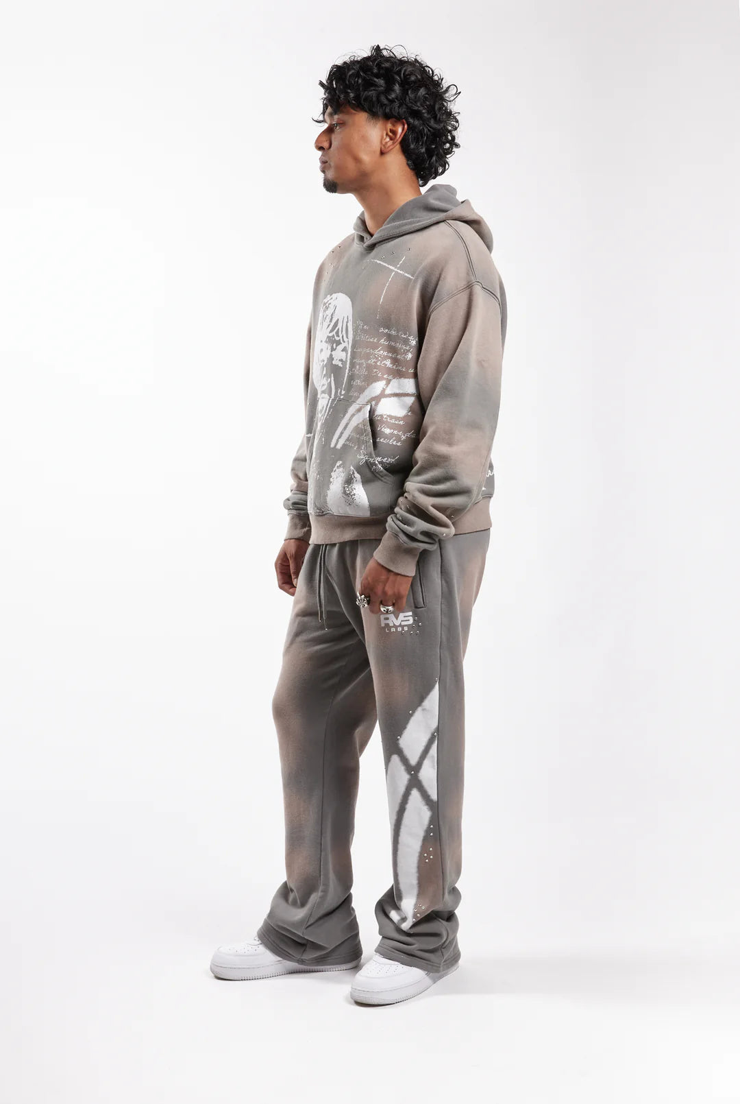 RVS Studded Sweatpants In Grey