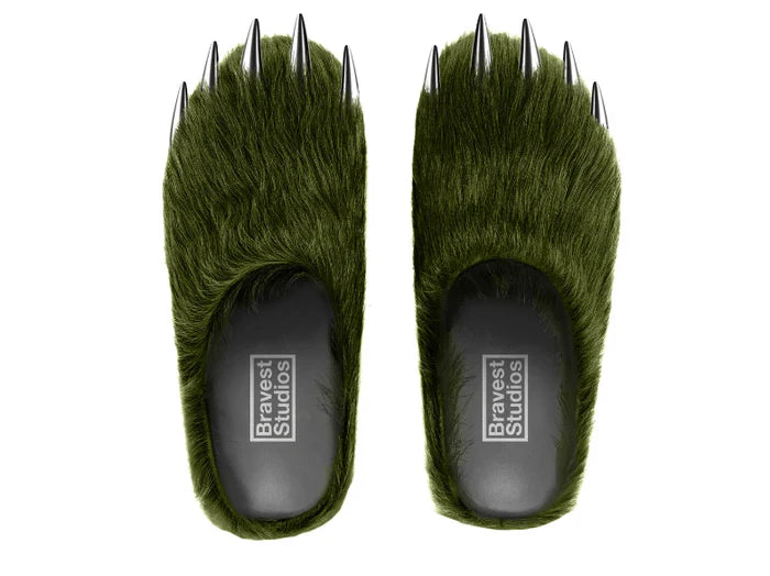 Bravest Studio Bear Claw Mules In Green