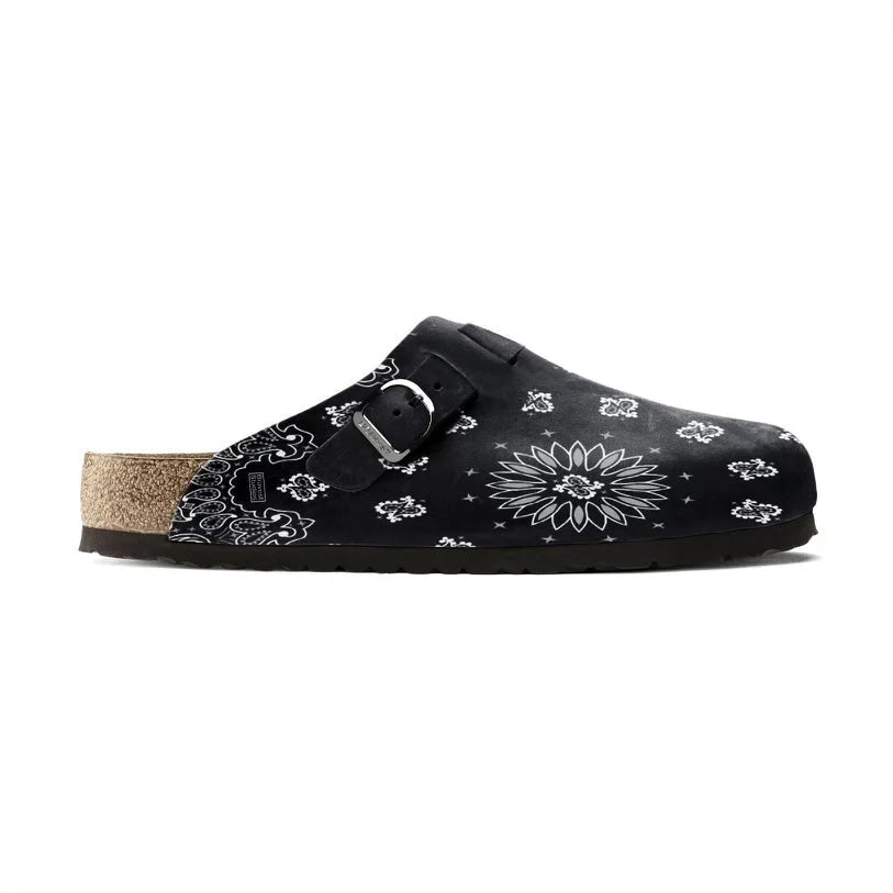 Bravest Studios Suede Paisley Clogs In Black