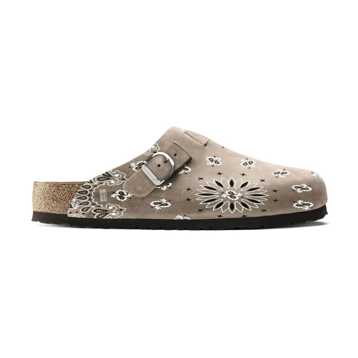 Bravest Studios Suede Paisley Clogs In Camel - Hesperia
