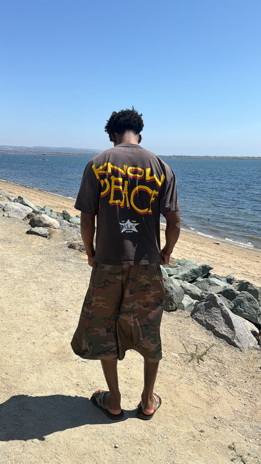 Barriers Know Justice Know Peace Boxy Tee Mink