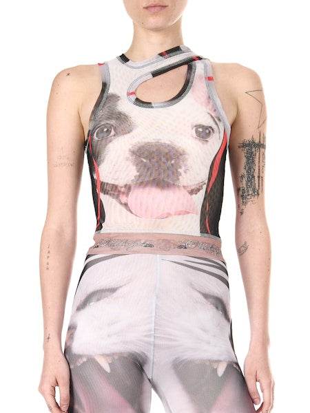 Multicolor Mesh Tank Top - Hesperia