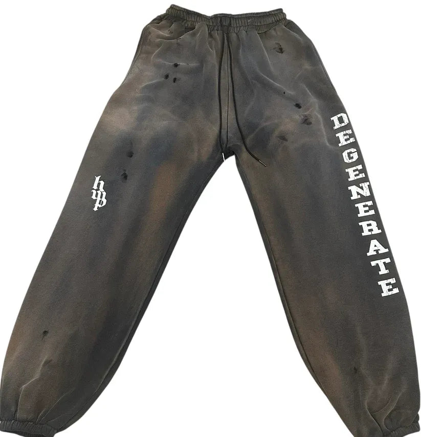 Halfway Point DEGENERATE SWEATPANTS - FADED BLACK